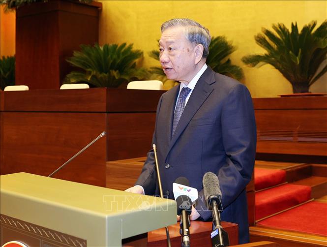 Tổng Bí thư Tô Lâm phát biểu chỉ đạo Hội nghị. Ảnh TTXVN